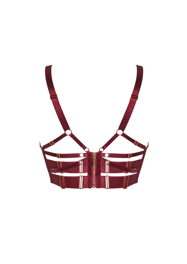 Bordelle Tierra Longline Bodice bra Morello