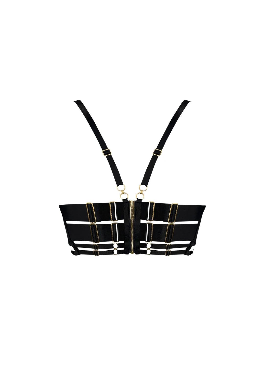 Bordelle Zenna Harness Bodice Bra Black