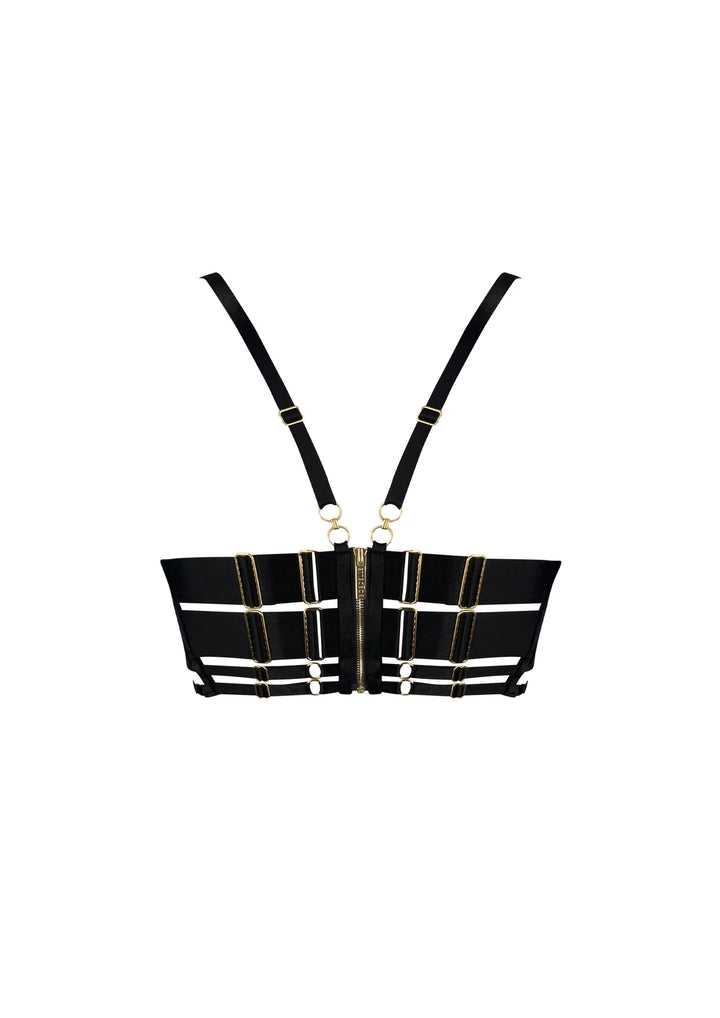 Bordelle Zenna Harness Bodice Bra Black