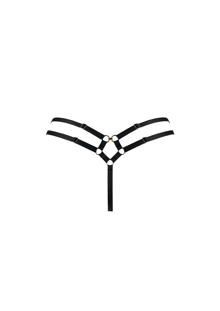 Zenna Strap Thong Black