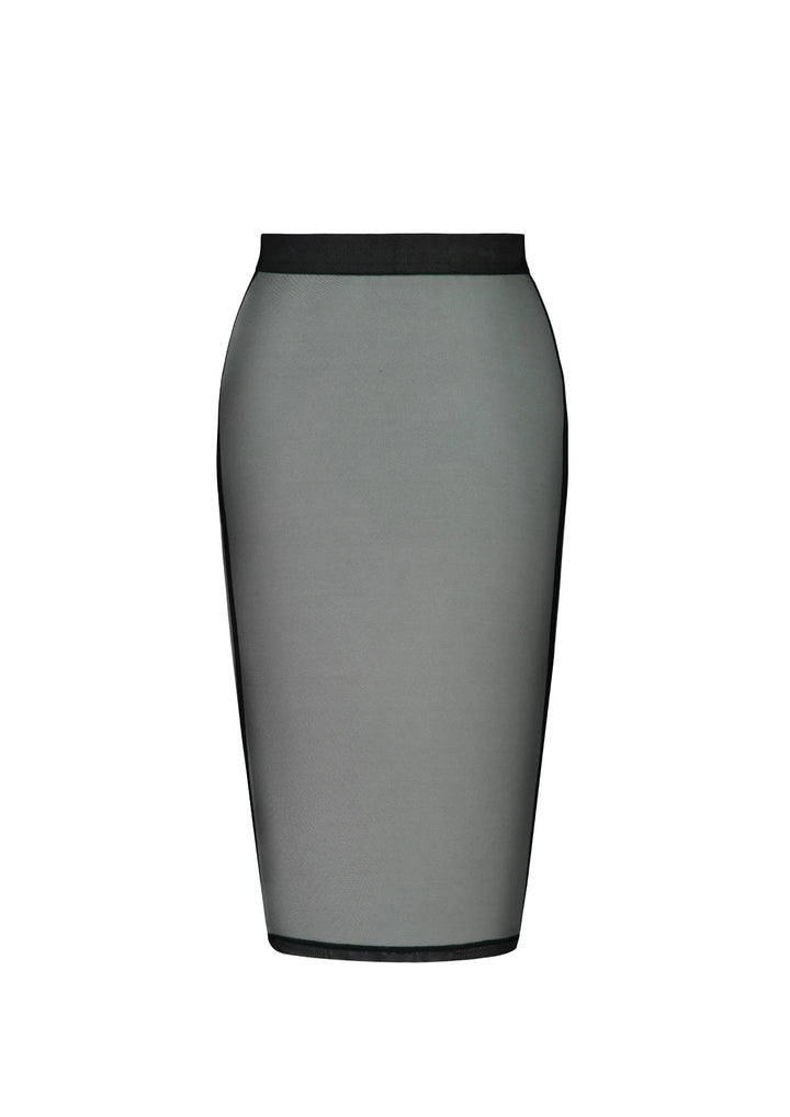 Bordelle Zenna Mesh Pencil Skirt Black