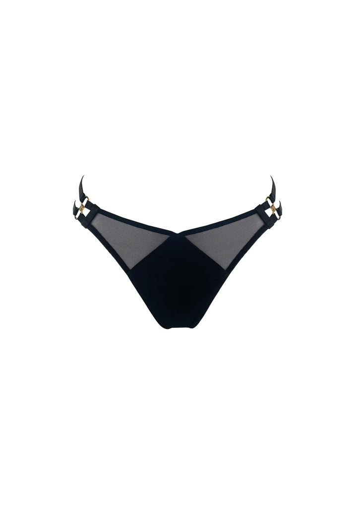 Zenna Strap Thong Black