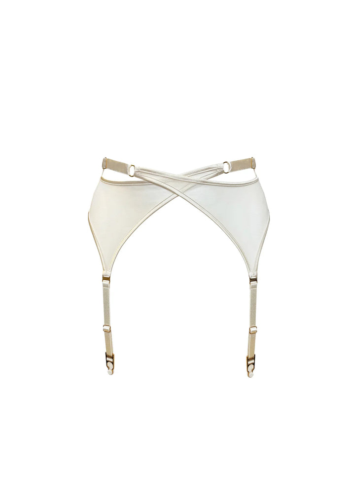Bordelle Signature Mesh Wrap Suspender Cream