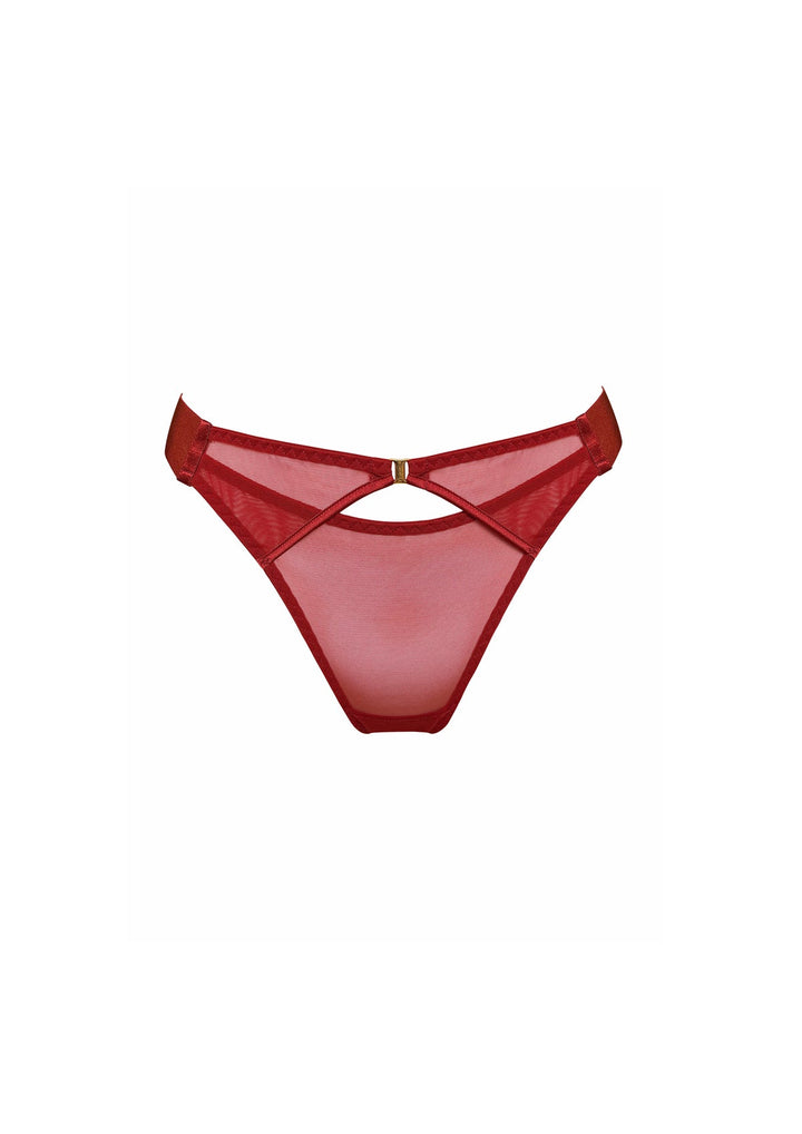 Signature Wide Strap Thong Burnt Red
