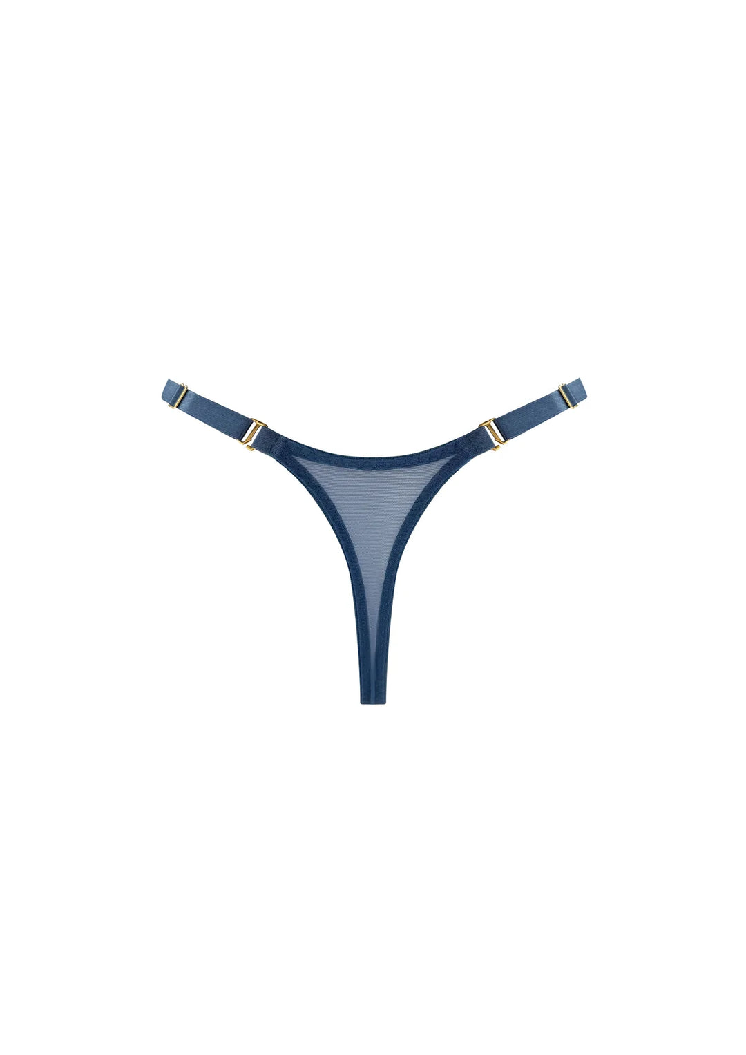 Bordelle Siren Strap Thong Denim