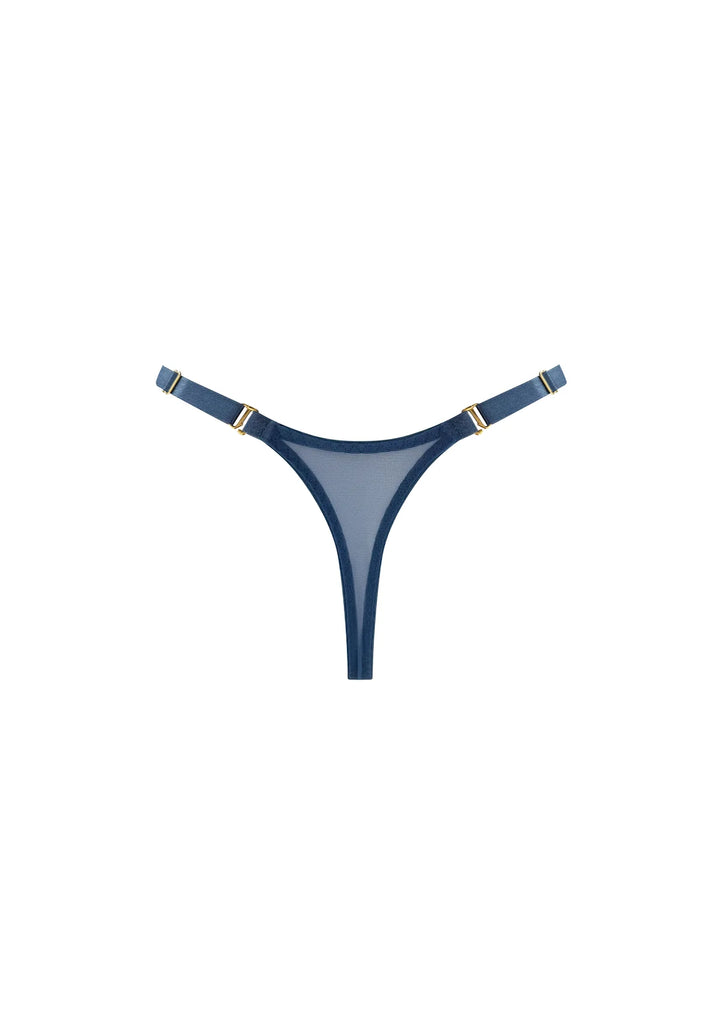 Bordelle Siren Strap Thong Denim